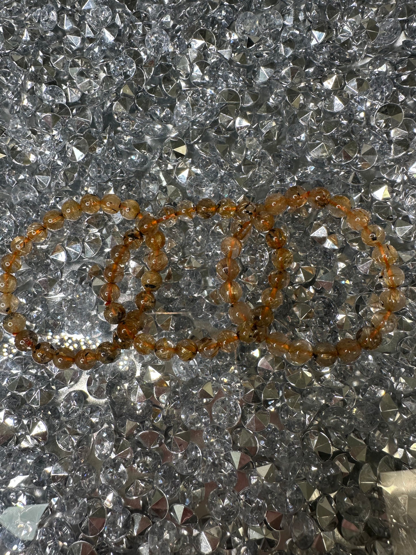 Golden Rutile Beaded Bracelet -integration, remove blockages, facing your trauma