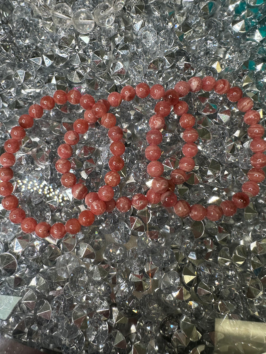 Rodochrosite Beaded Bracelet
