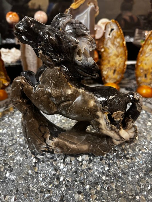 XL Volcano Agate Horse