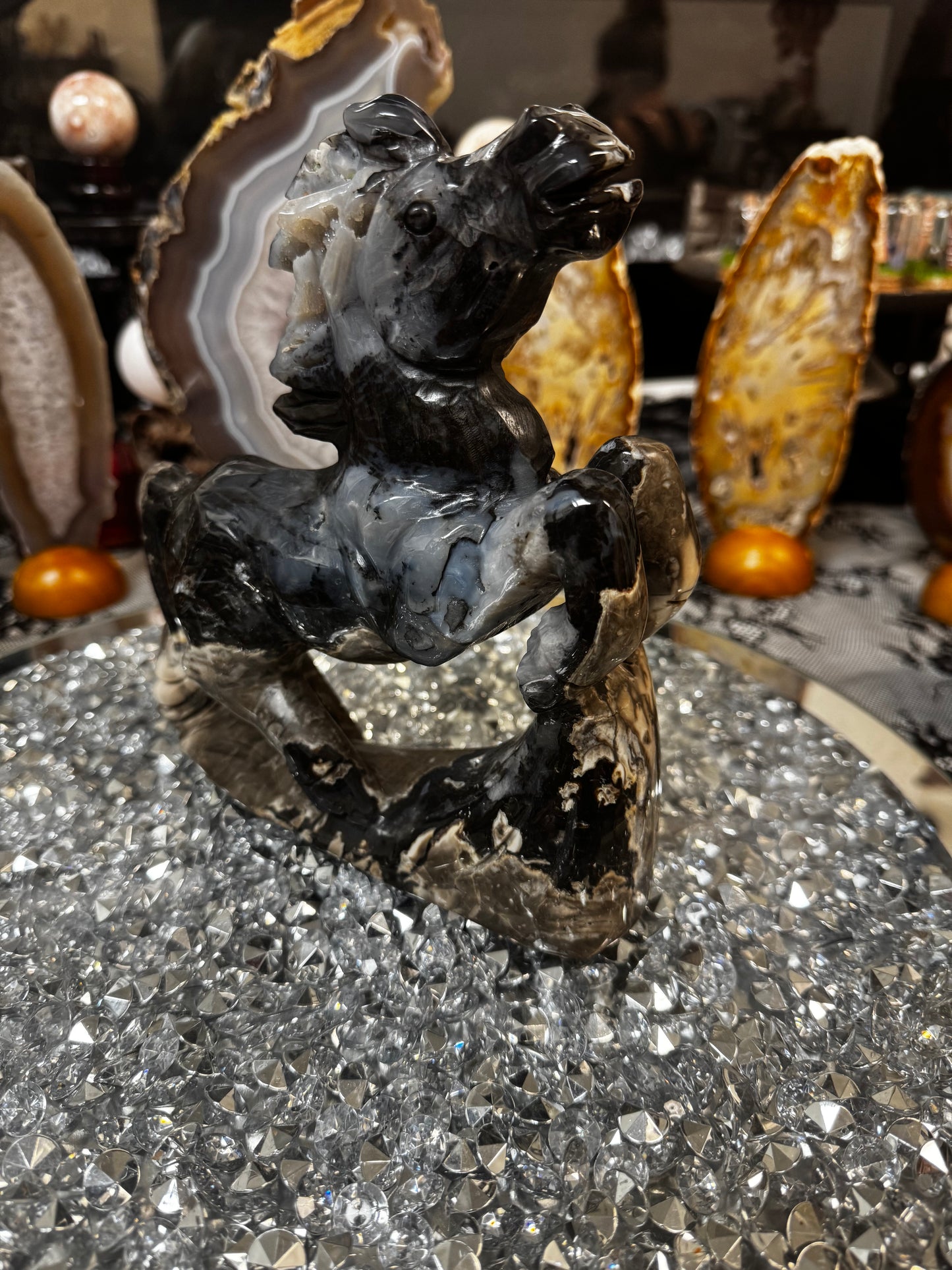 XL Volcano Agate Horse