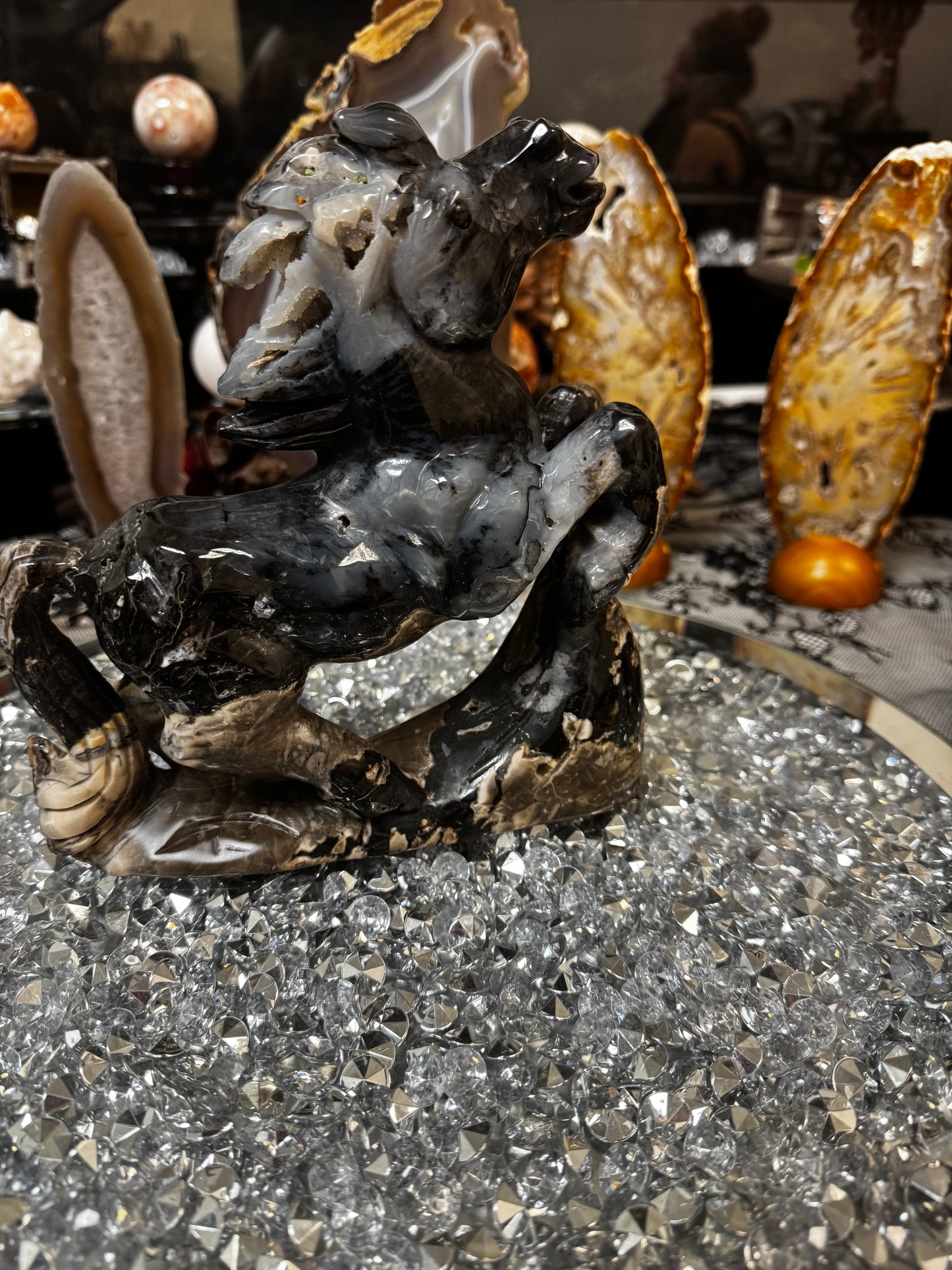 XL Volcano Agate Horse