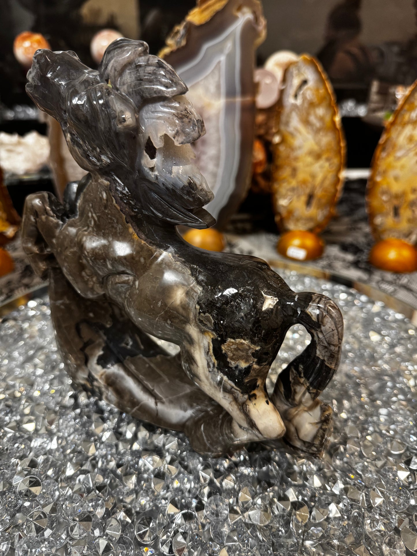 XL Volcano Agate Horse