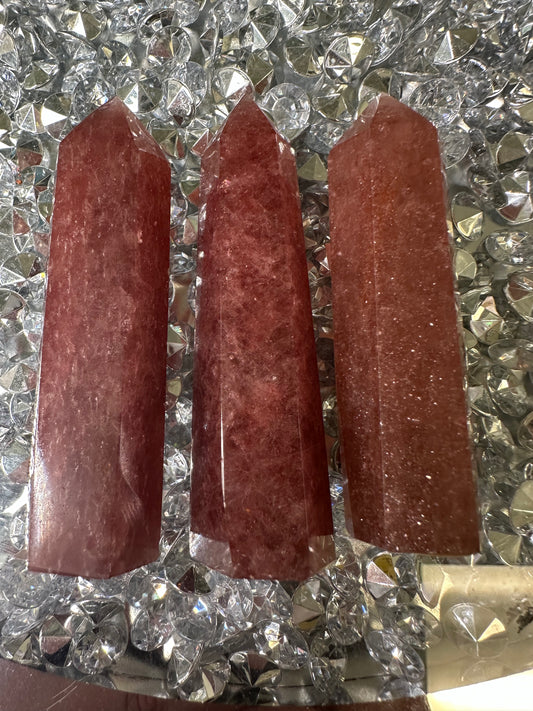Intuitively Chosen Strawberry Quartz Point