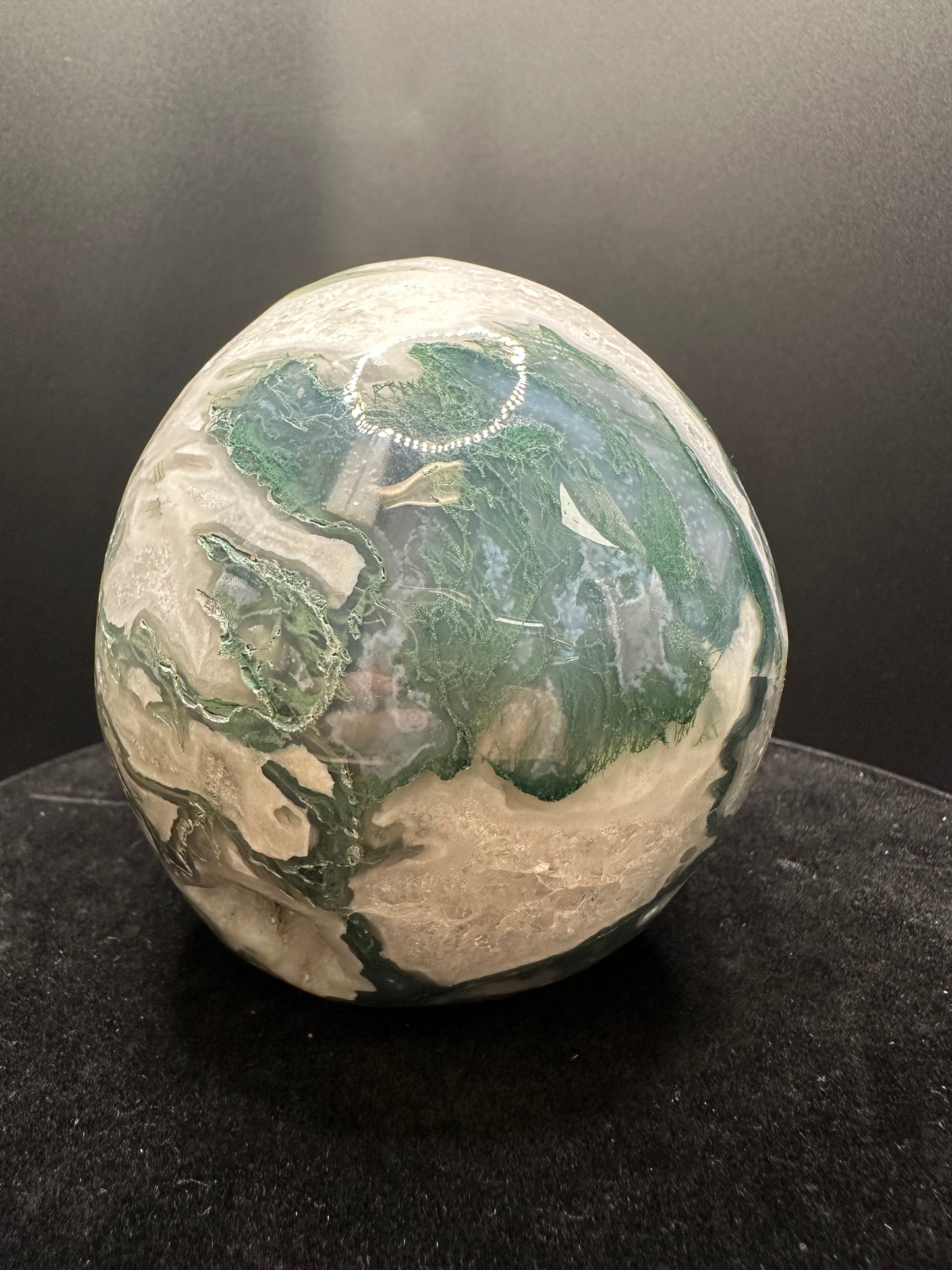 Moss Agate Skull