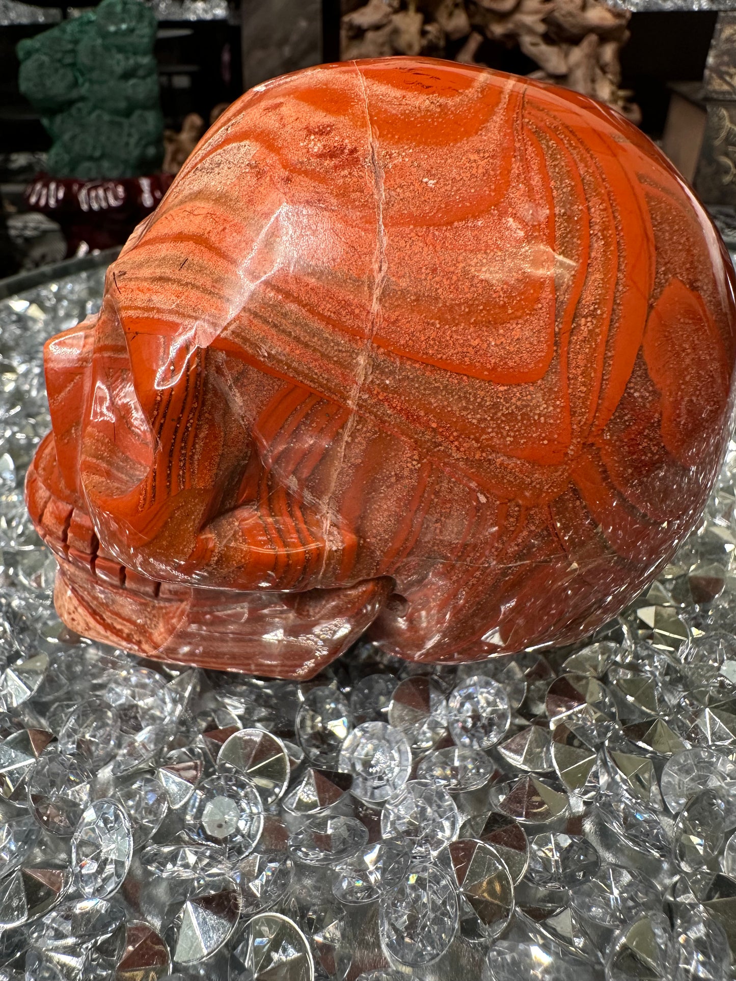 Red Jasper Skull