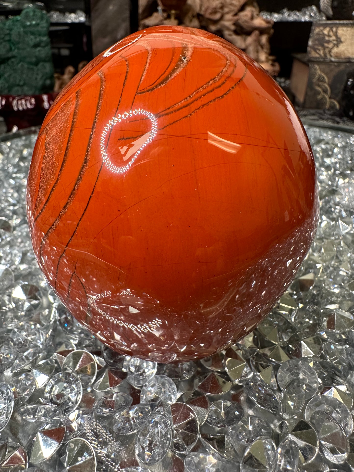 Red Jasper Skull