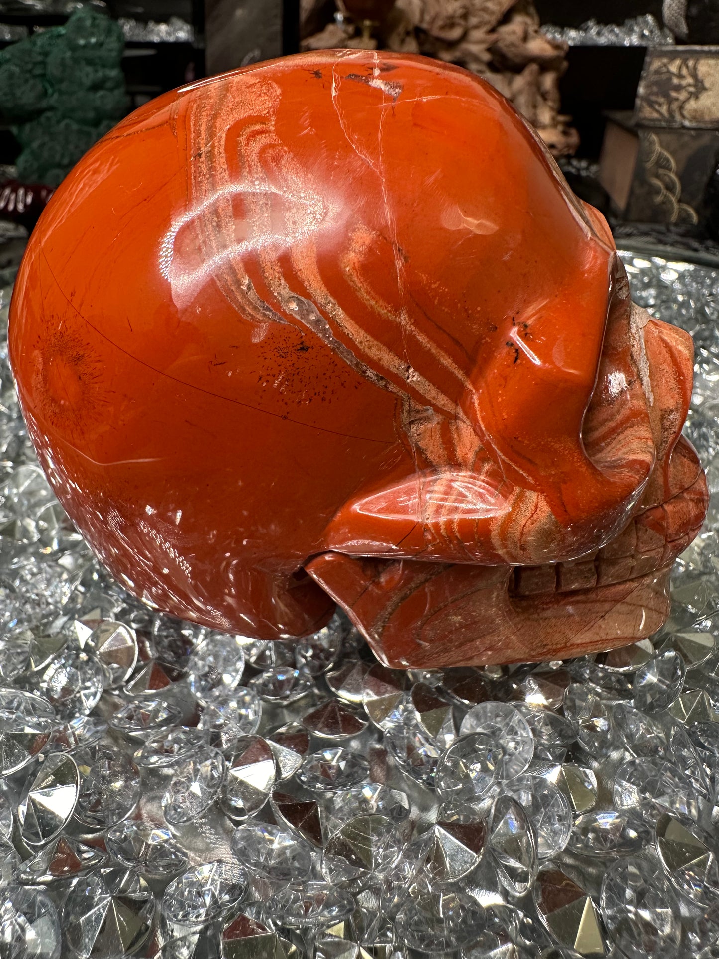 Red Jasper Skull
