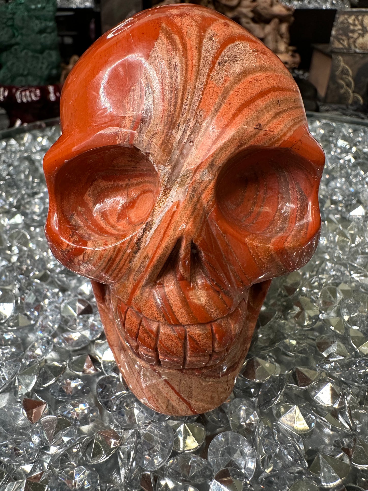 Red Jasper Skull
