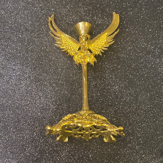 Gold metal Angel sphere stand