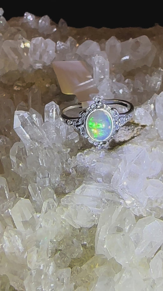 Opal 925 Sterling Sliver Ring