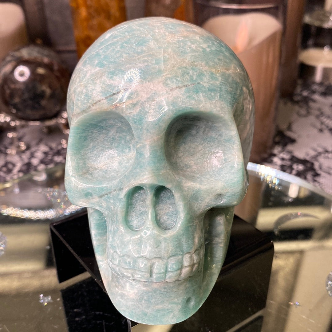 Amazonite Skull