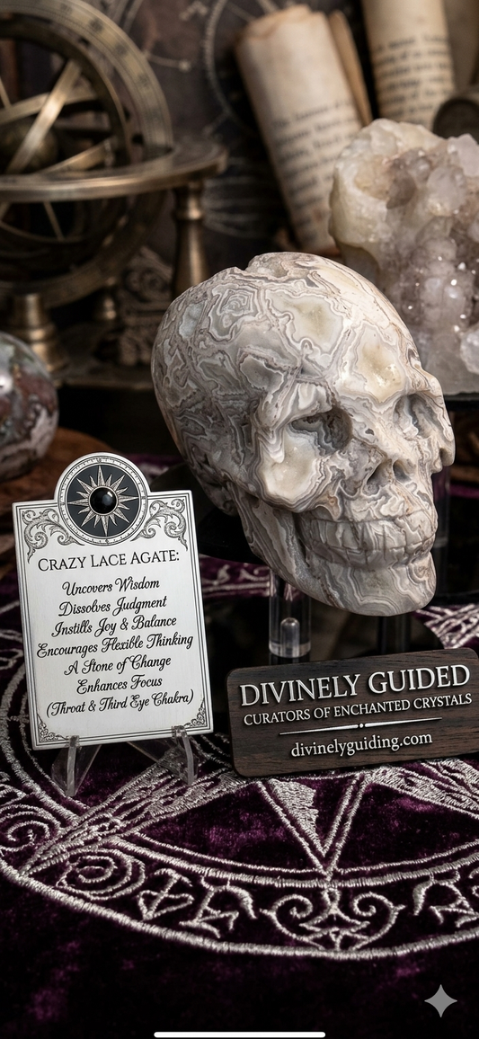 Mexican Lace Agate Skull