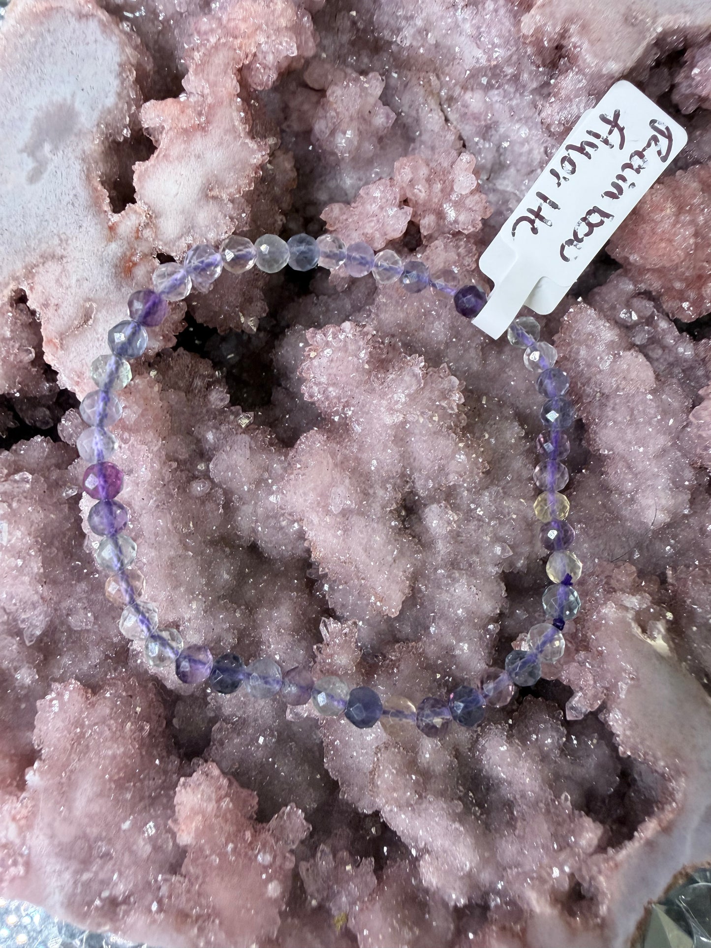 Rainbow Fluorite Faceted Bracelet