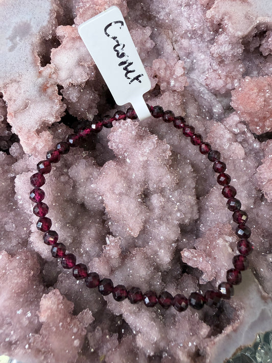 Garnet Faceted Bracelet