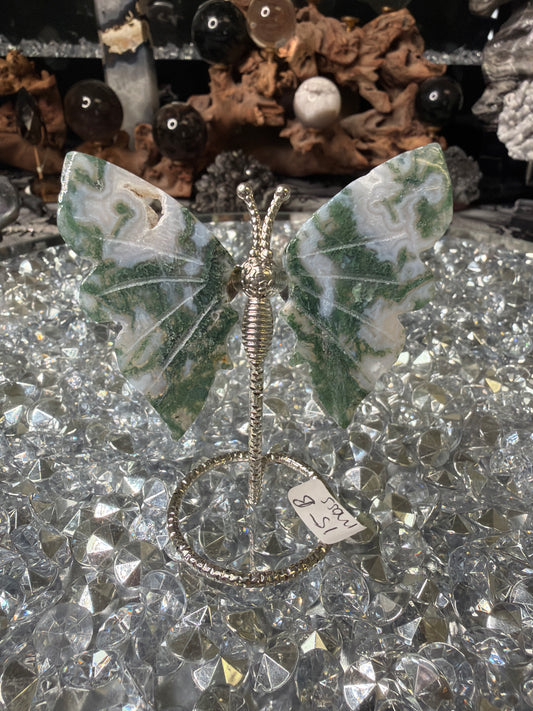 Moss Agate butterfly