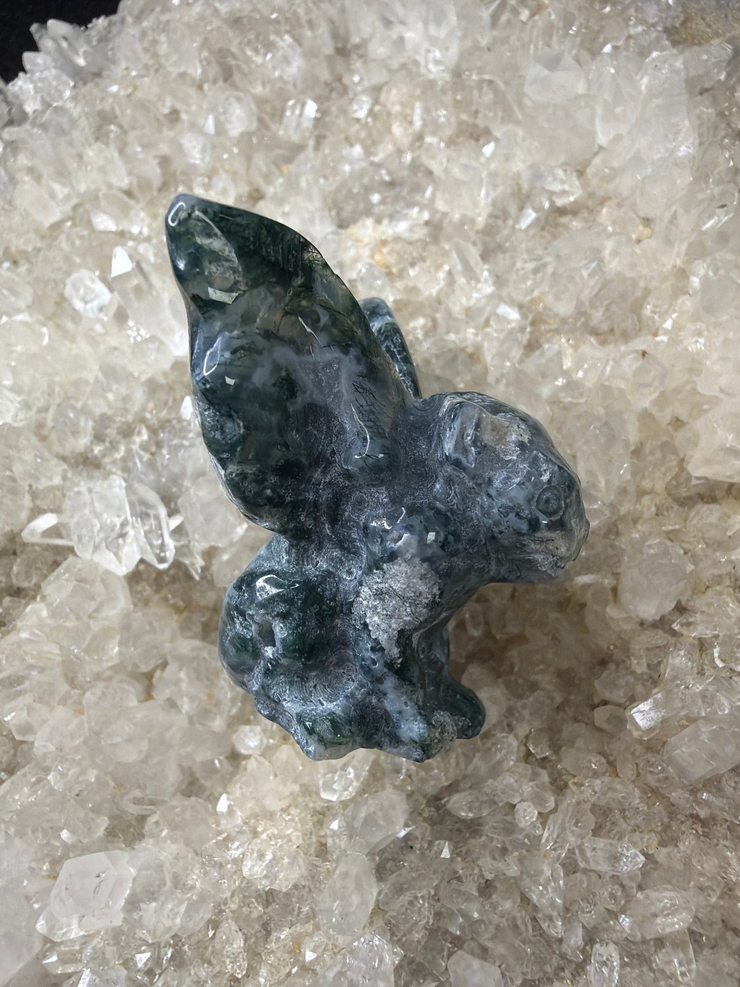 Moss Agate gargoyle