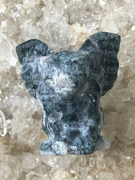Moss Agate gargoyle