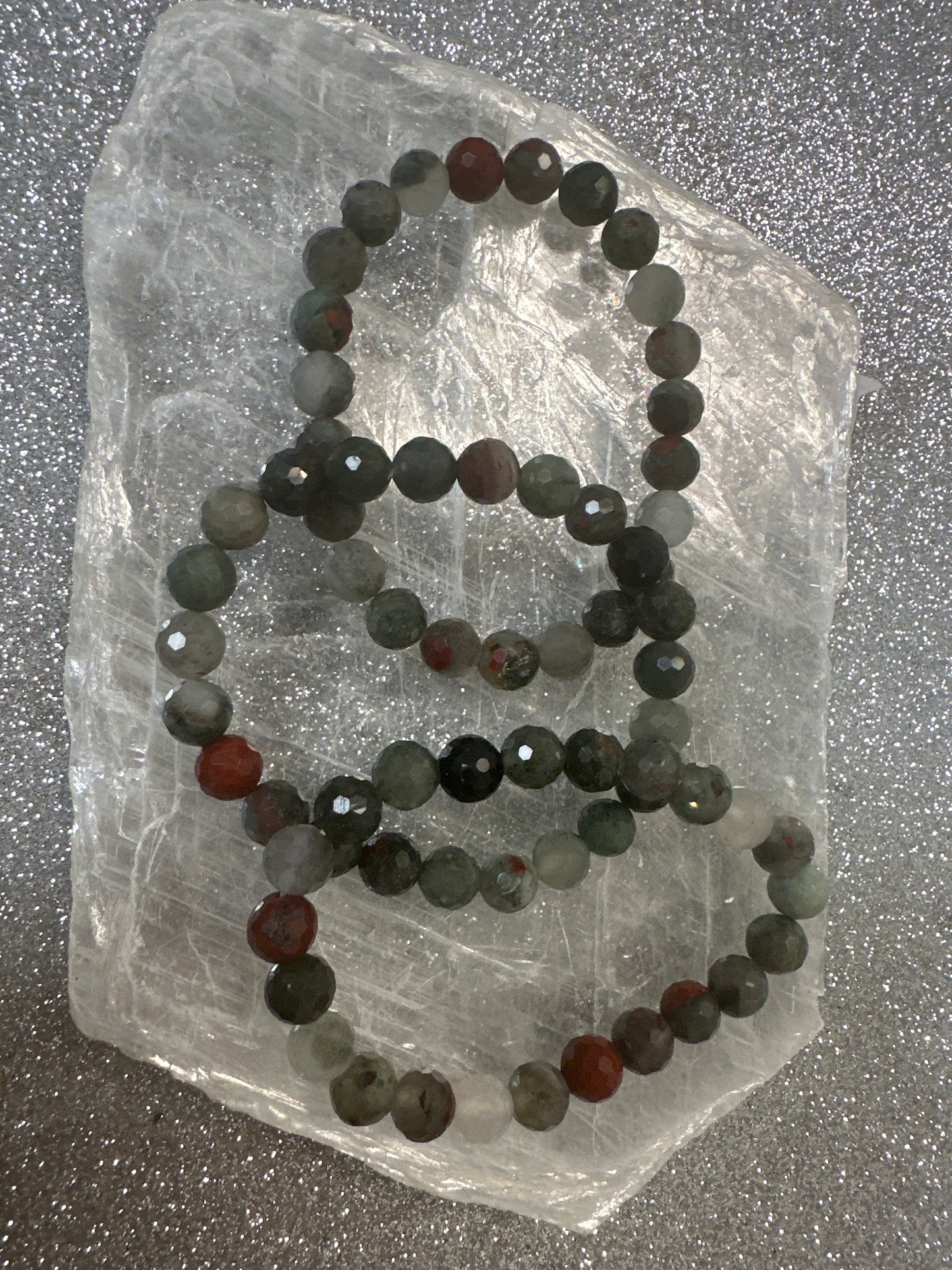 Bloodstone  Faceted Bracelet
