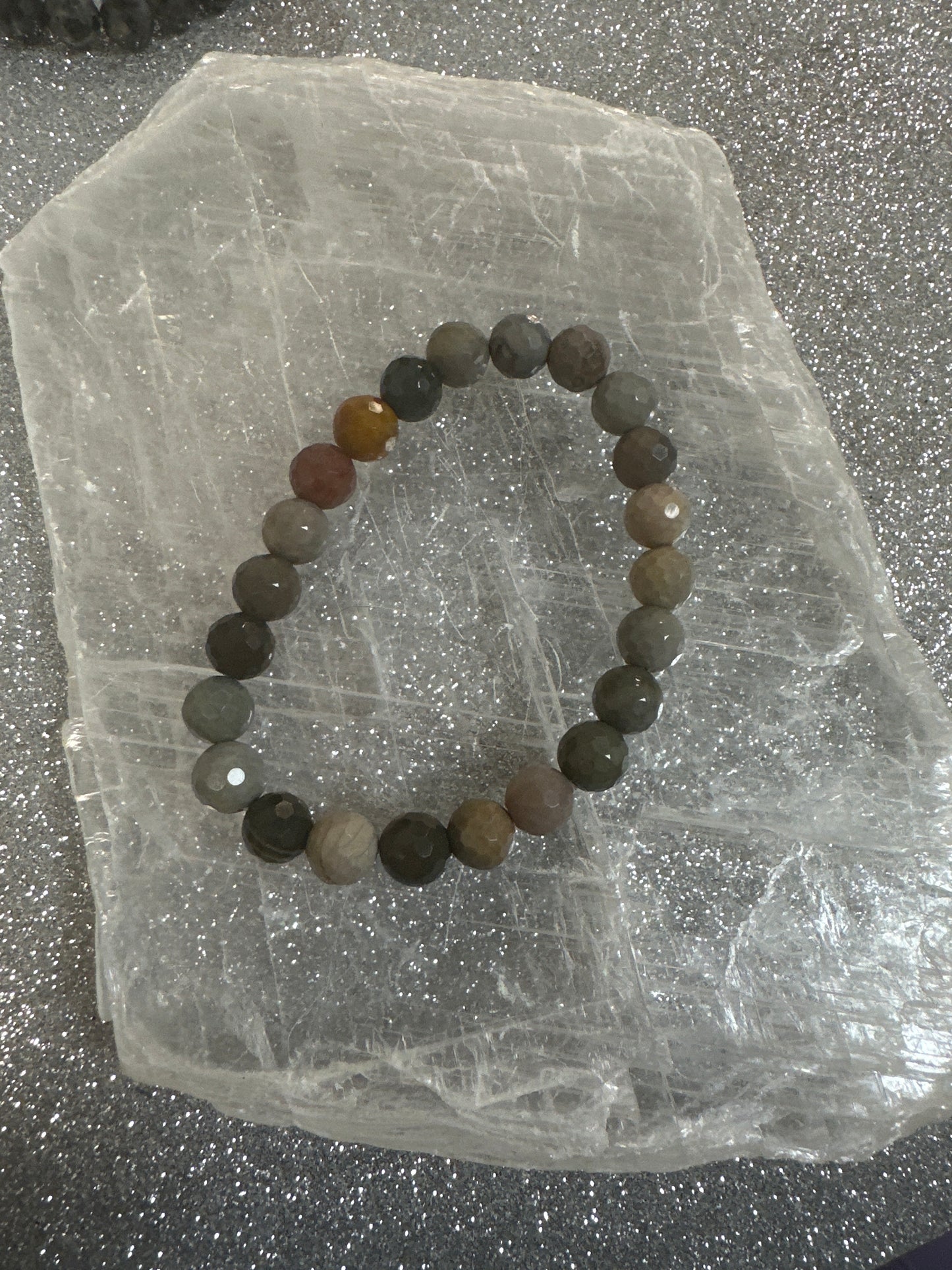 Polychrome Jasper Faceted Bracelet
