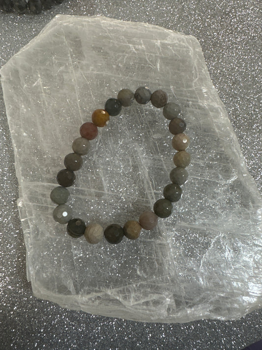Polychrome Jasper Faceted Bracelet