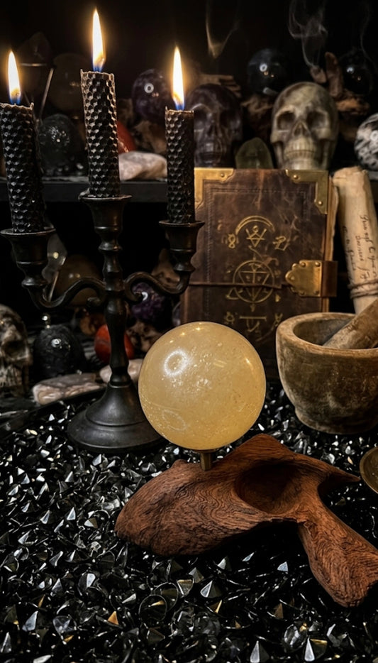 Honey Calcite Sphere