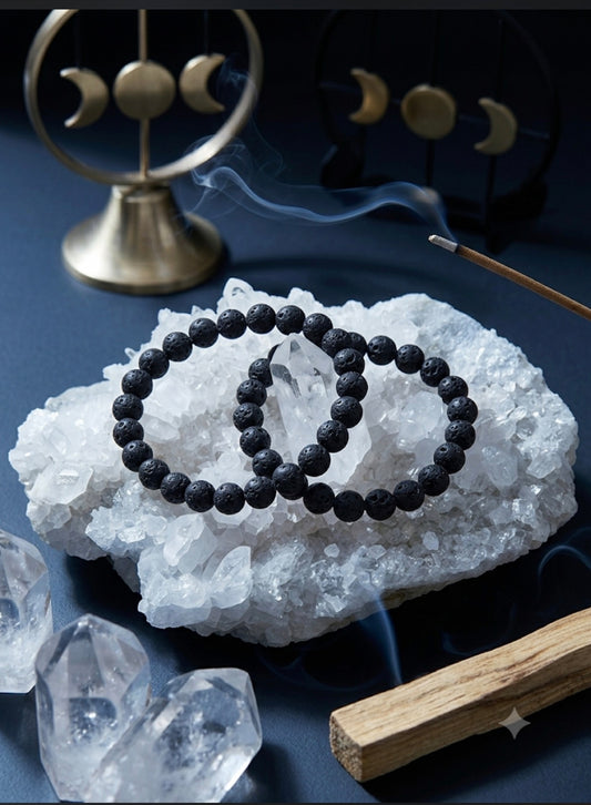 Lava Stone 8mm Beaded Bracelet