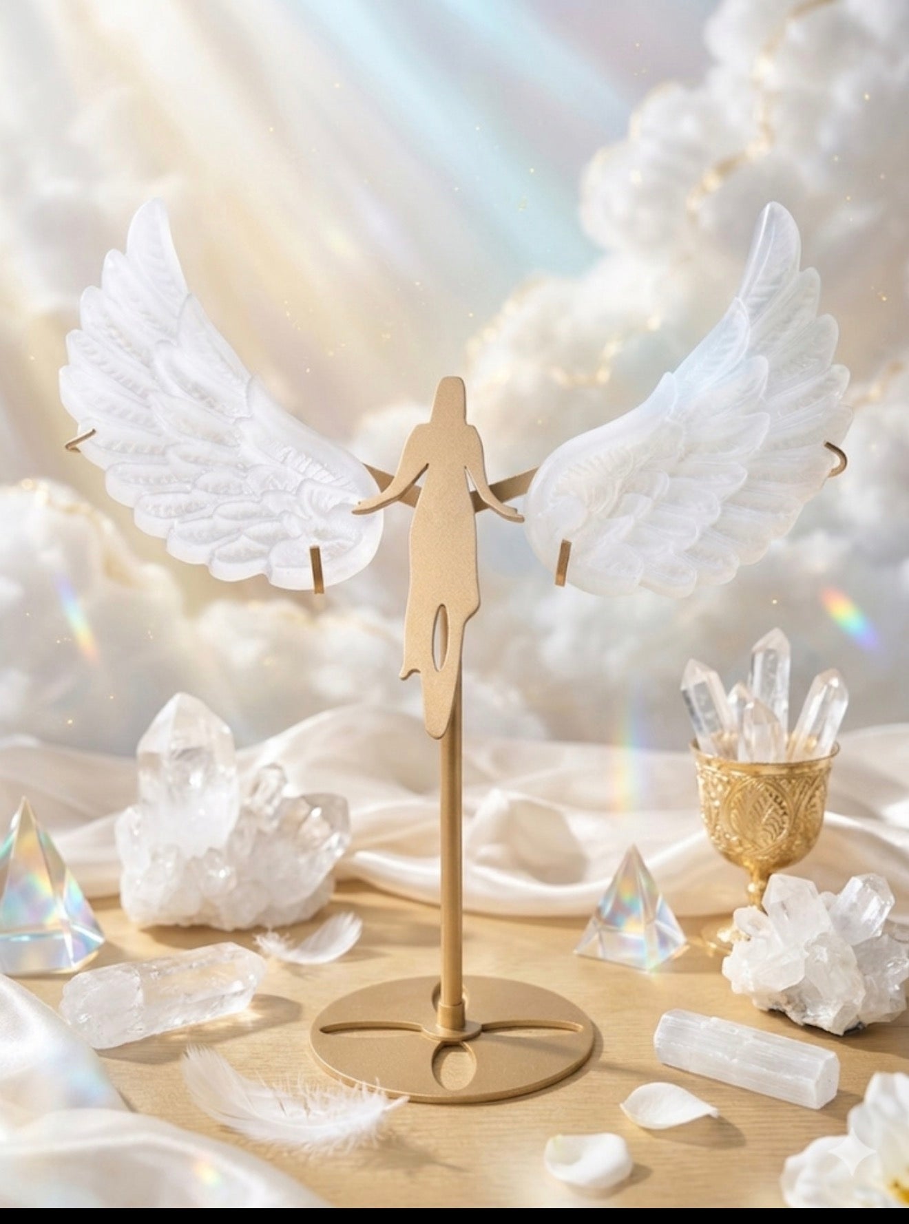 Selenite Angel Wings