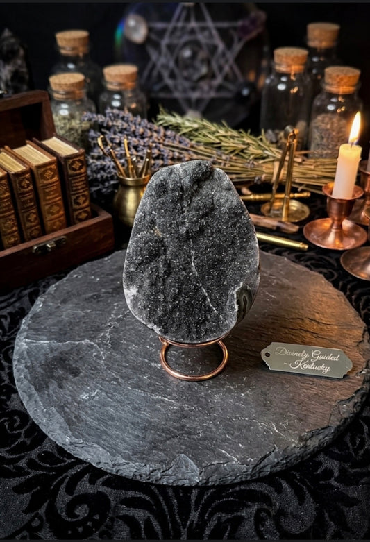 Black amethyst raw