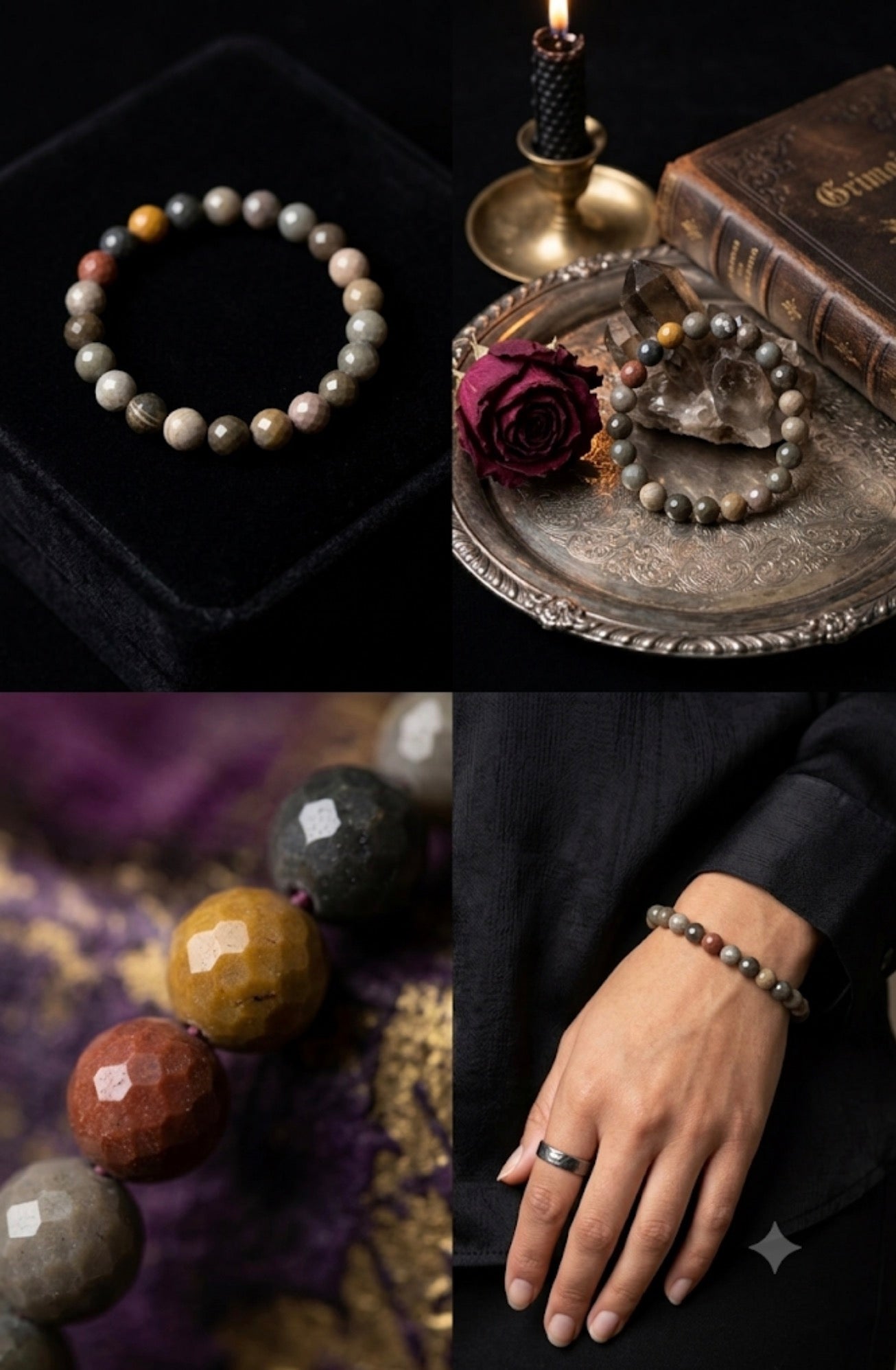 Polychrome Jasper Faceted Bracelet