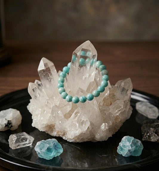 Amazonite  Beaded Bracelet 6mm