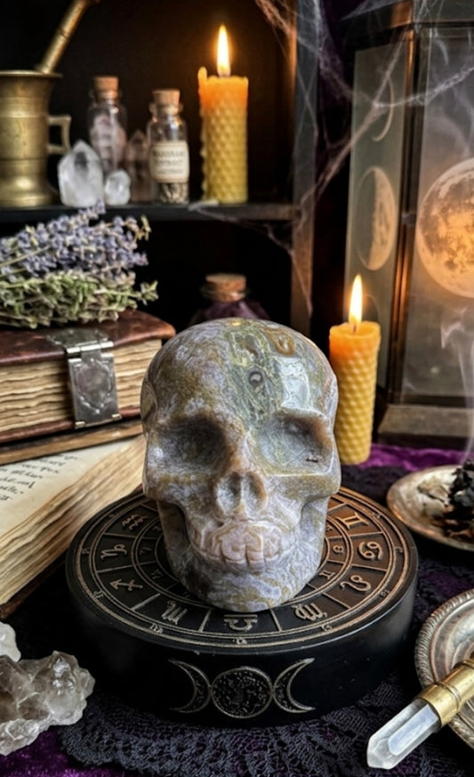 Druzy Oj skull