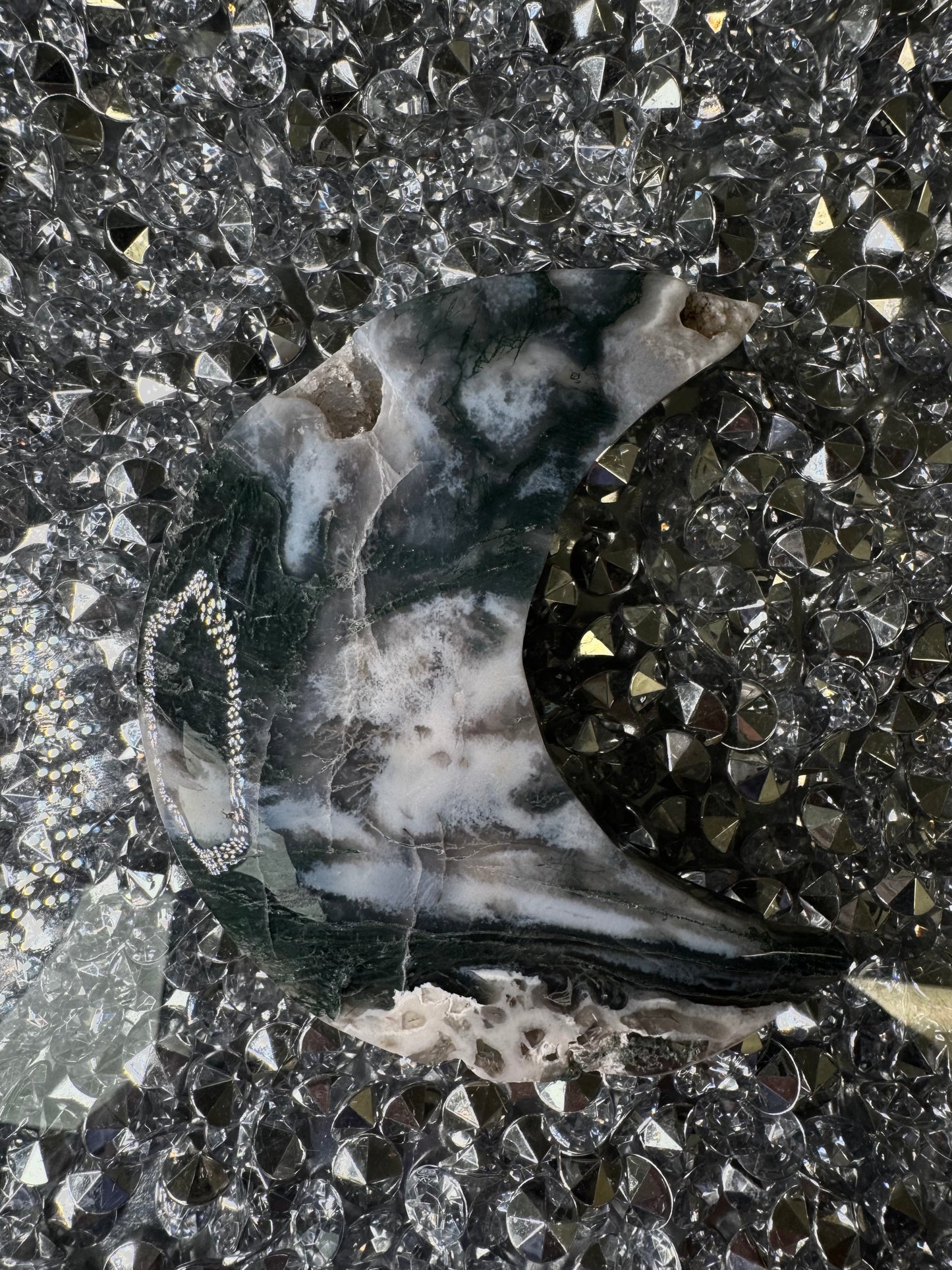 Moss Agate Moon
