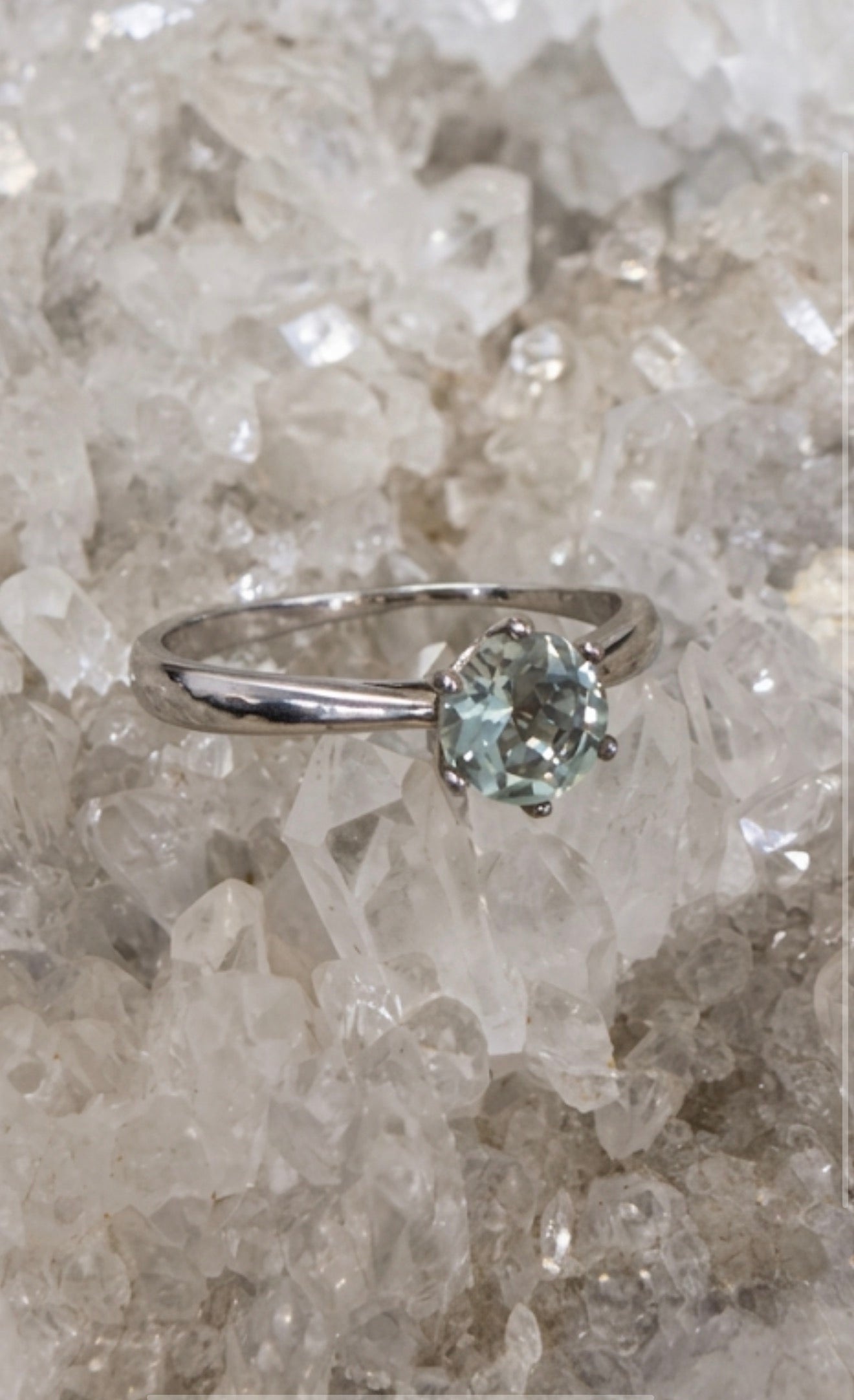 Green amethyst 925sterling silver