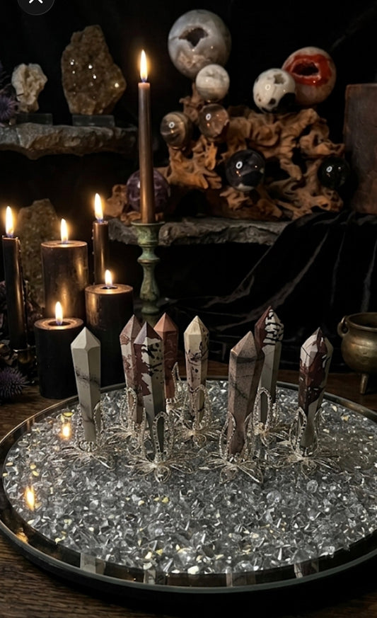 Picture Jasper Wand With Stand Included
