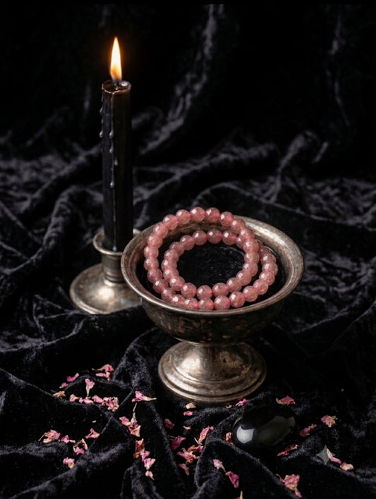 Strawberry quartz Faceted Bracelet