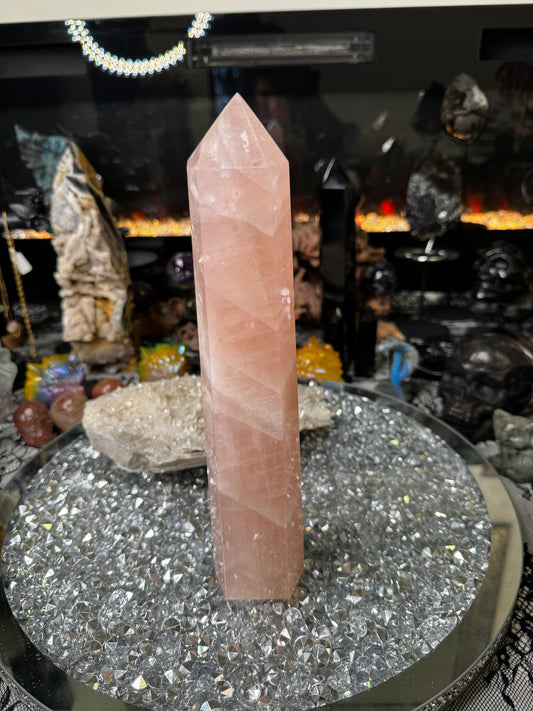 Rose quartz tower
