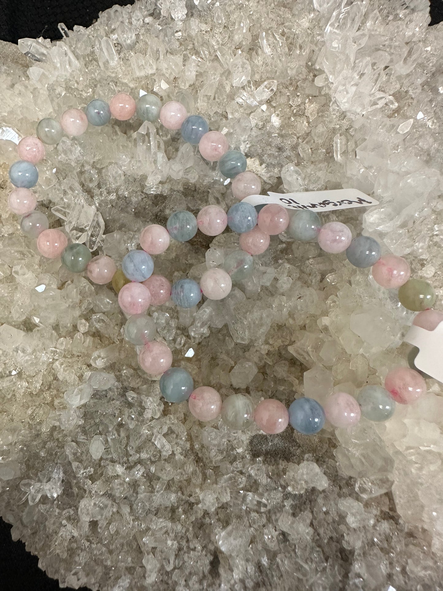 Morganite Beaded Bracelet