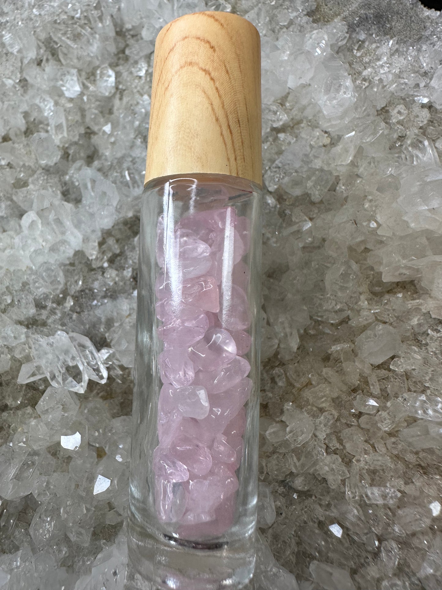 Rose Quartz Roll On Bottle For Essential Oils