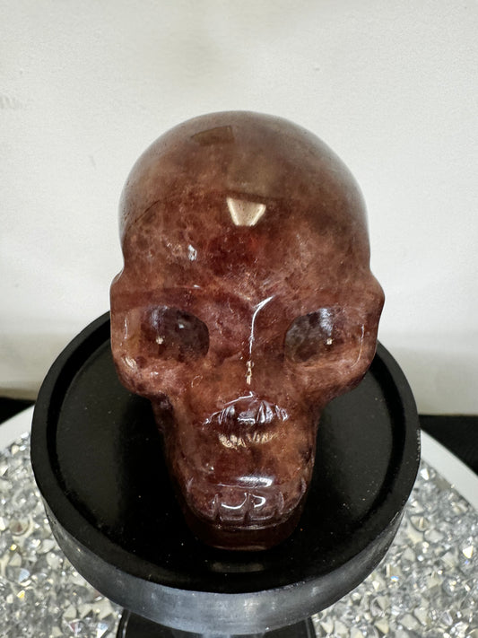 Strawberry Quartz skull