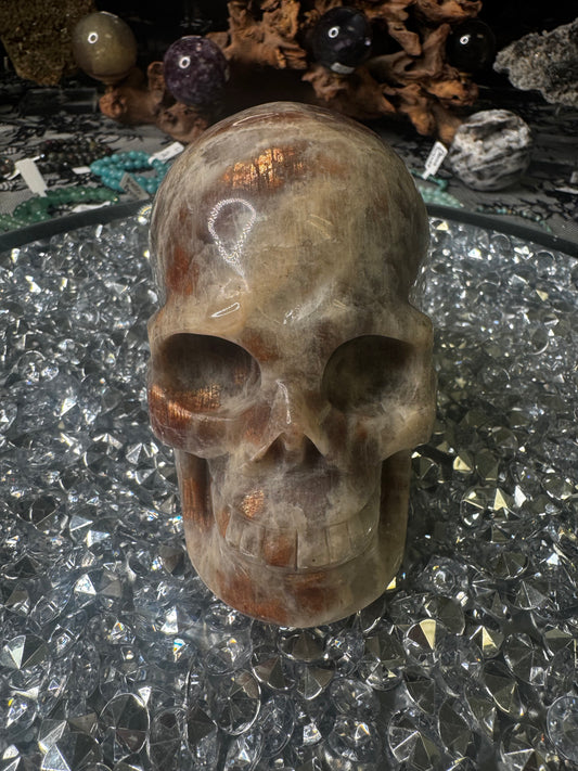 Sunstone /Moon Stone Skull