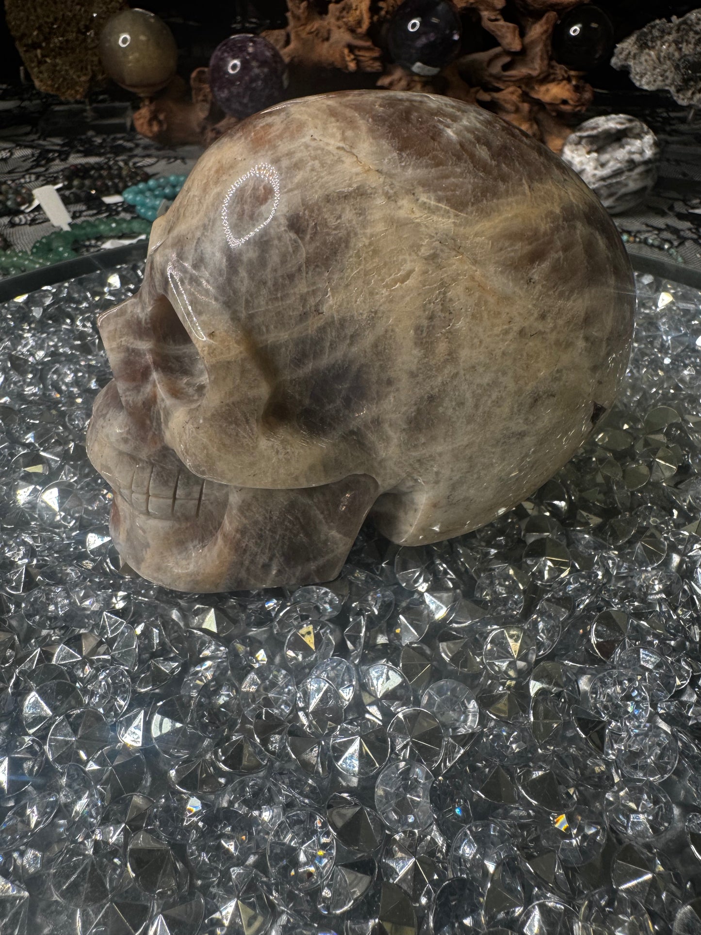 Sunstone /Moon Stone Skull