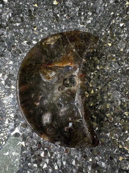 Moss Agate Moon Bowl