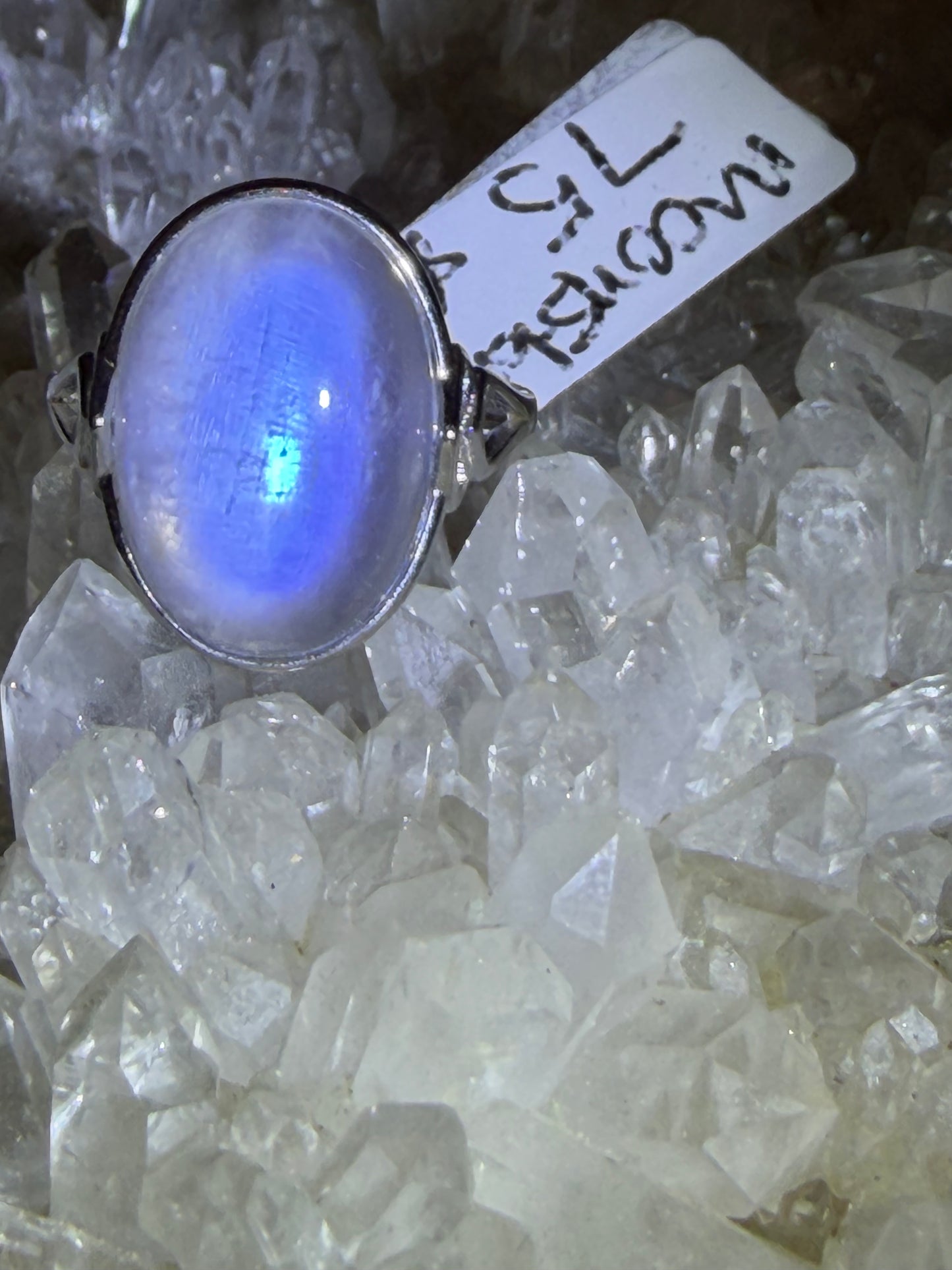 Moonstone ring  925 Sterling Silver