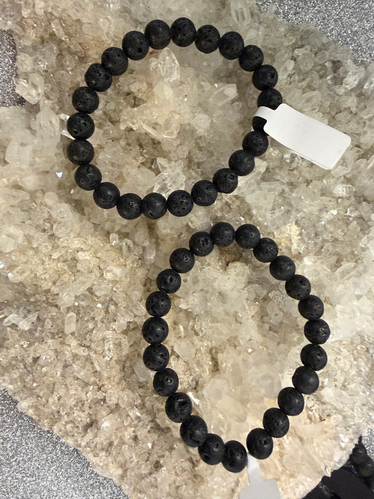 Lava Stone 8mm Beaded Bracelet