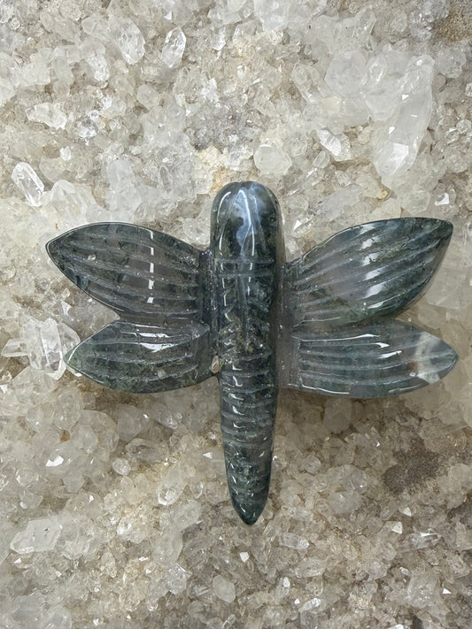 Moss Agate Dragonfly