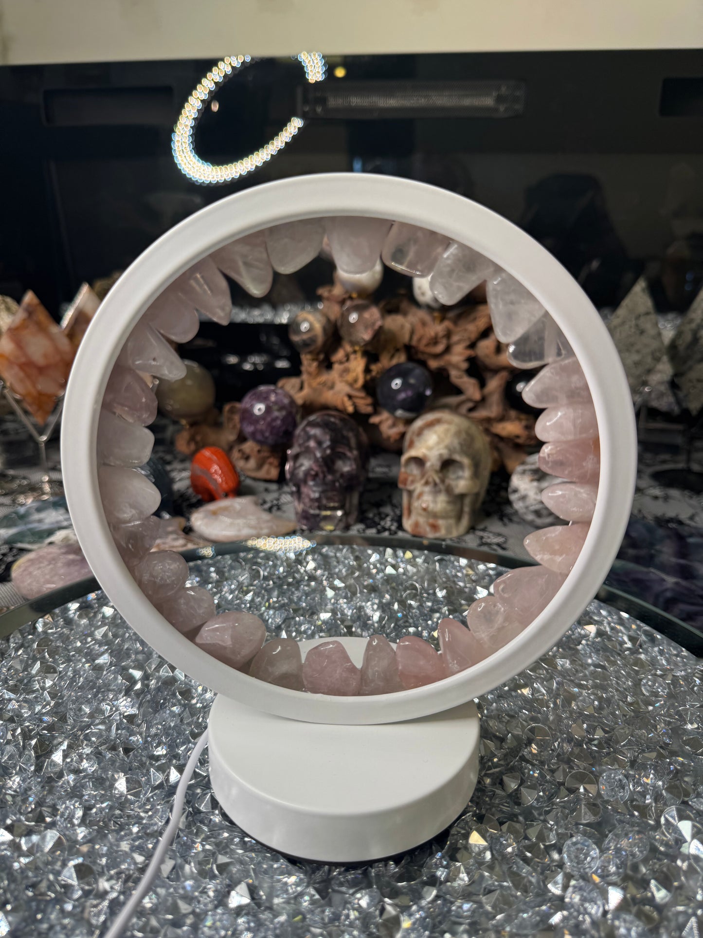 Rose Quartz Crystal Lamp