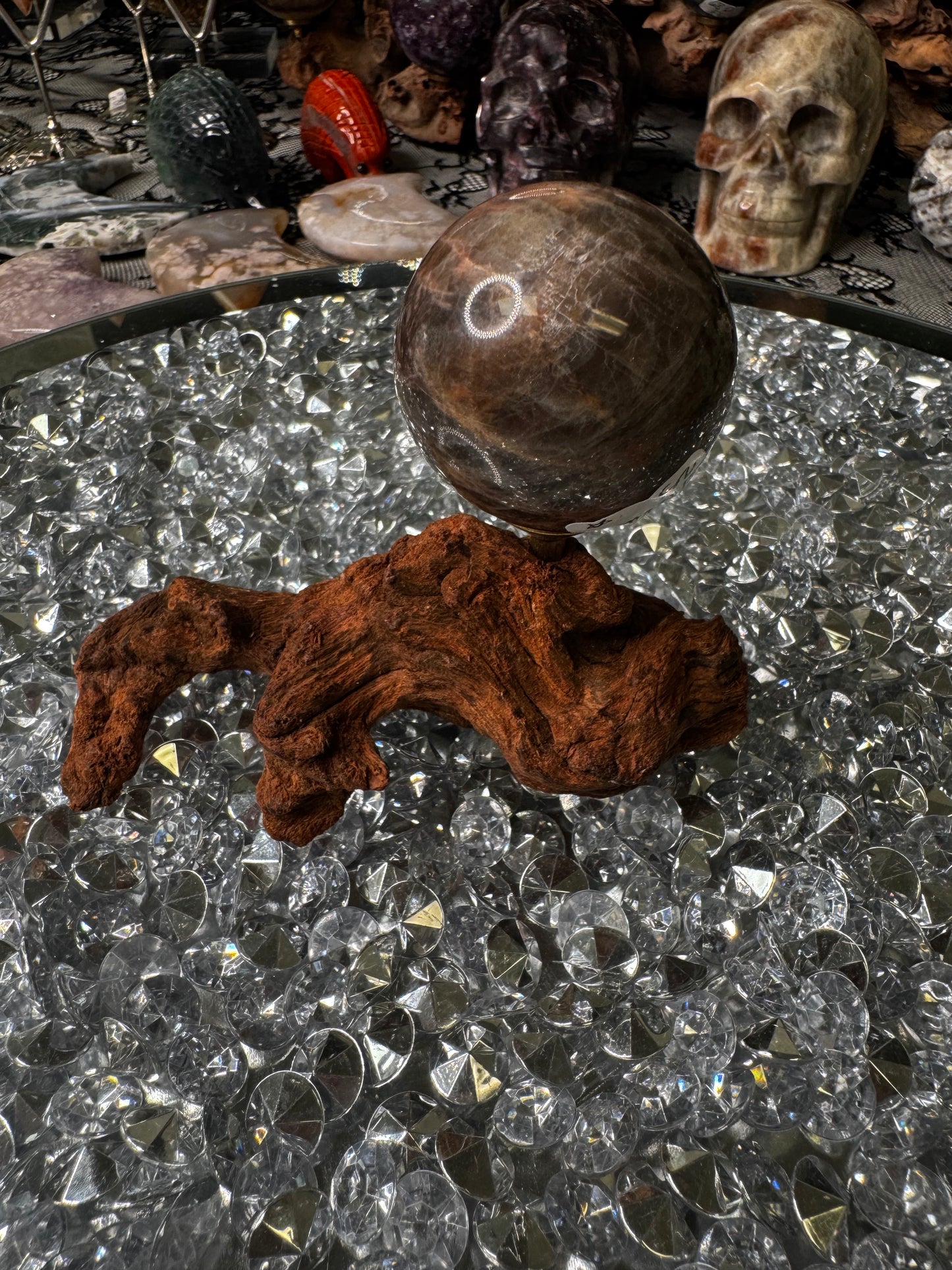 Black Moon Stone Sphere