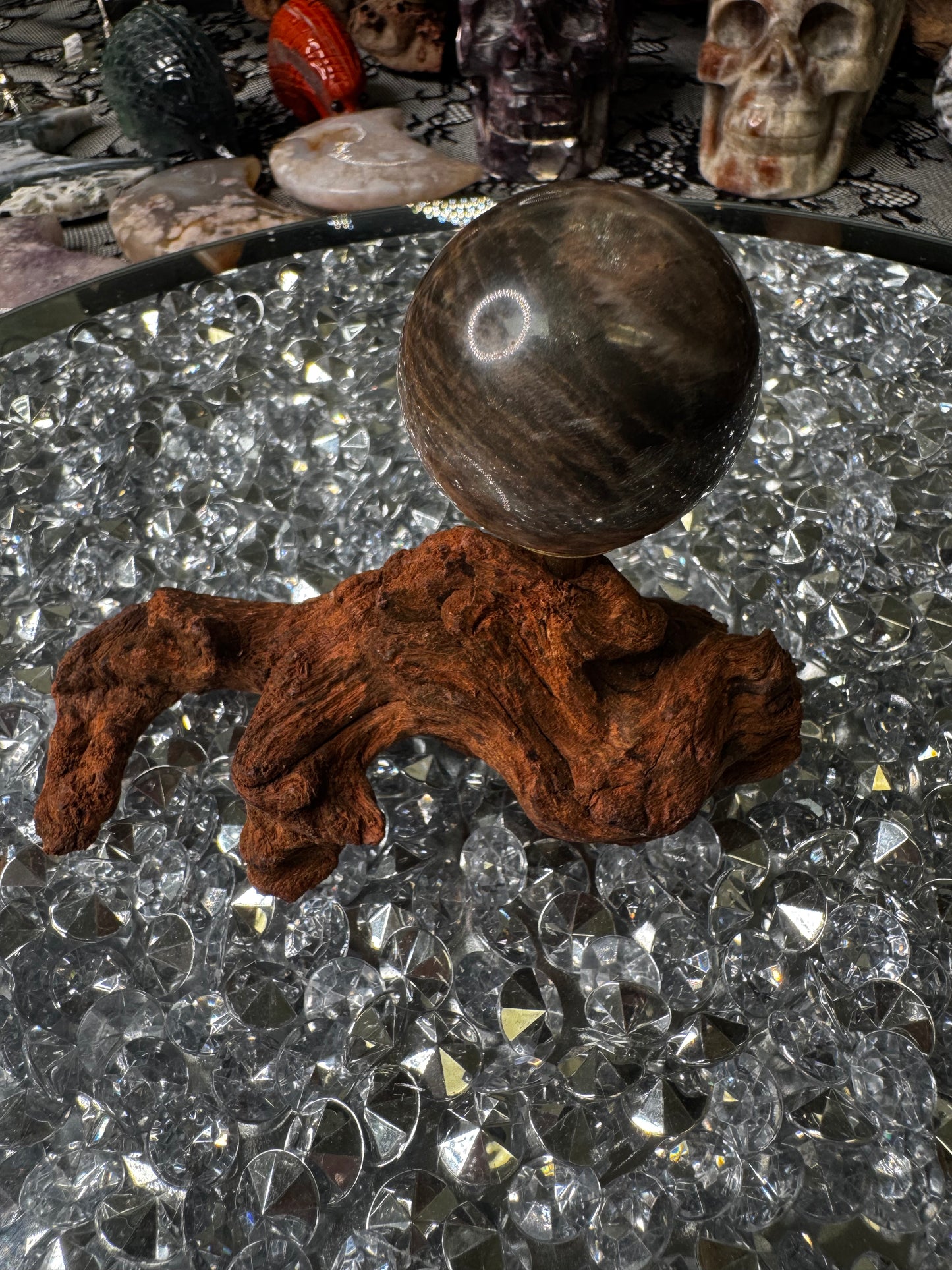 Black Moon Stone Sphere