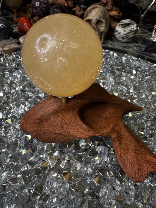 Honey Calcite Sphere