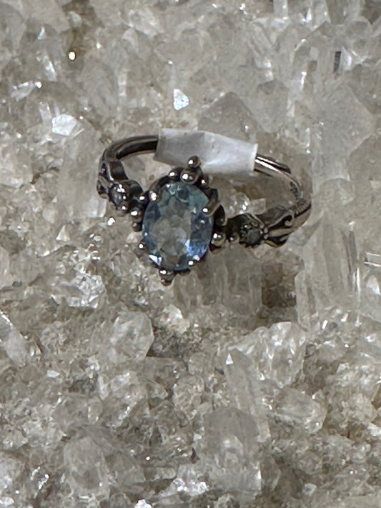 Aquamarine 925 Sterling Sliver Ring